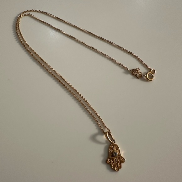 Hamsa Necklace with Rhinestone - Picture 1 of 4